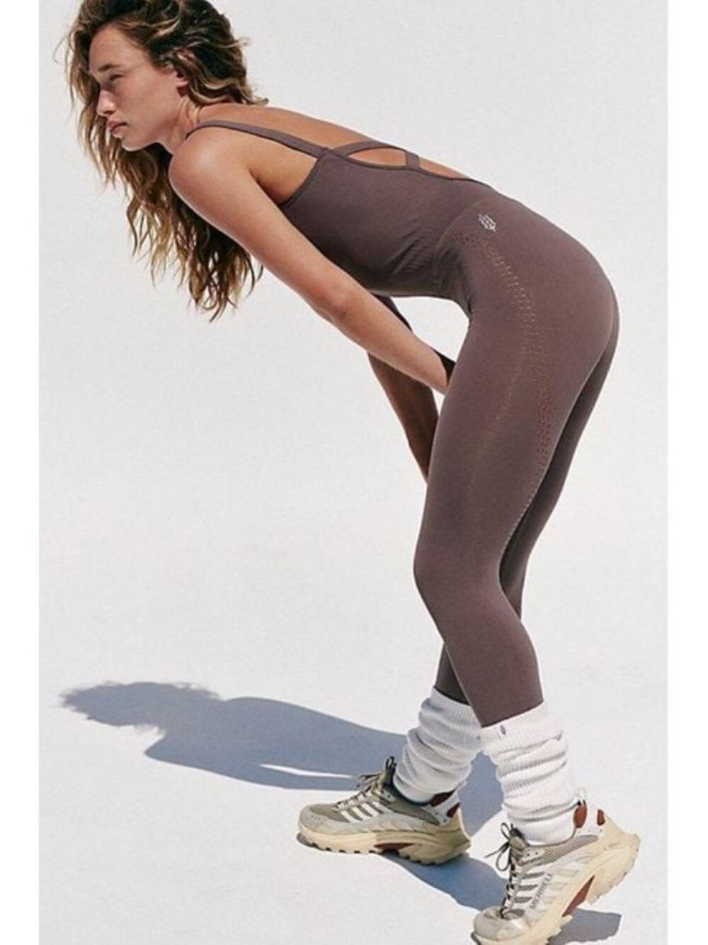 FP Movement by Free People Mauve Brown Seamless Jumpsuit